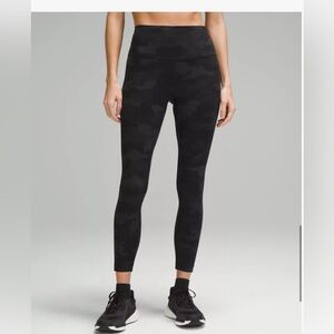 Lululemon Wunder Train Black Multi Leggings